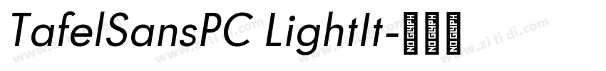 TafelSansPC LightIt字体转换